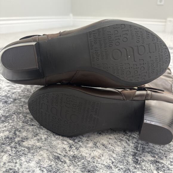 Rialto Crystal Women's Boot Riding Boots Equestrian Size 8 Brown High - Picture 6 of 12